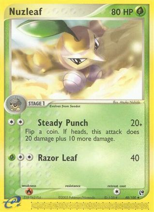 Image of Nuzleaf (48/100) [EX: Sandstorm]