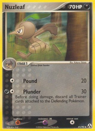 Image of Nuzleaf (41/92) (Stamped) [EX: Legend Maker]
