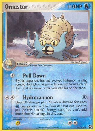 Image of Omastar (20/108) (Stamped) [EX: Power Keepers]