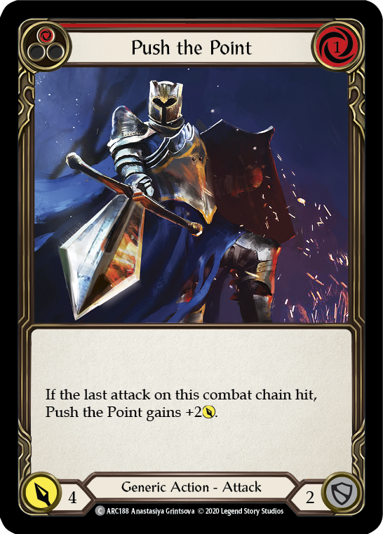 Image of Push the Point (Red) [U-ARC188] (Arcane Rising Unlimited)  Unlimited Rainbow Foil