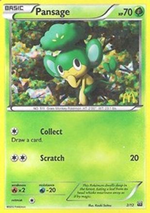 Image of Pansage (2/12) [McDonald's Promos: 2012 Collection]