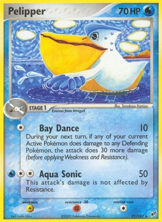 Image of Pelipper (21/107) (Stamped) [EX: Deoxys]