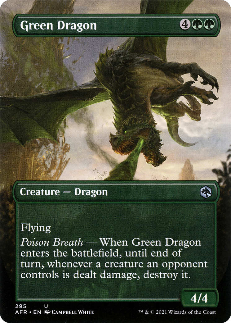 Image of Green Dragon (Borderless Alternate Art) [Dungeons & Dragons: Adventures in the Forgotten Realms]