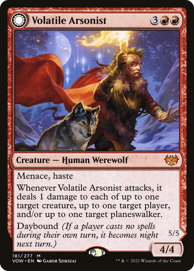 Image of Volatile Arsonist // Dire-Strain Anarchist [Innistrad: Crimson Vow]