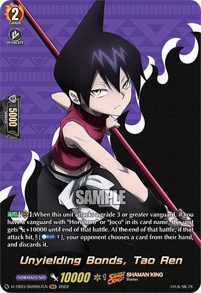 Image of Unyielding Bonds, Tao Ren (D-TB03/SKR007EN) [Shaman King]