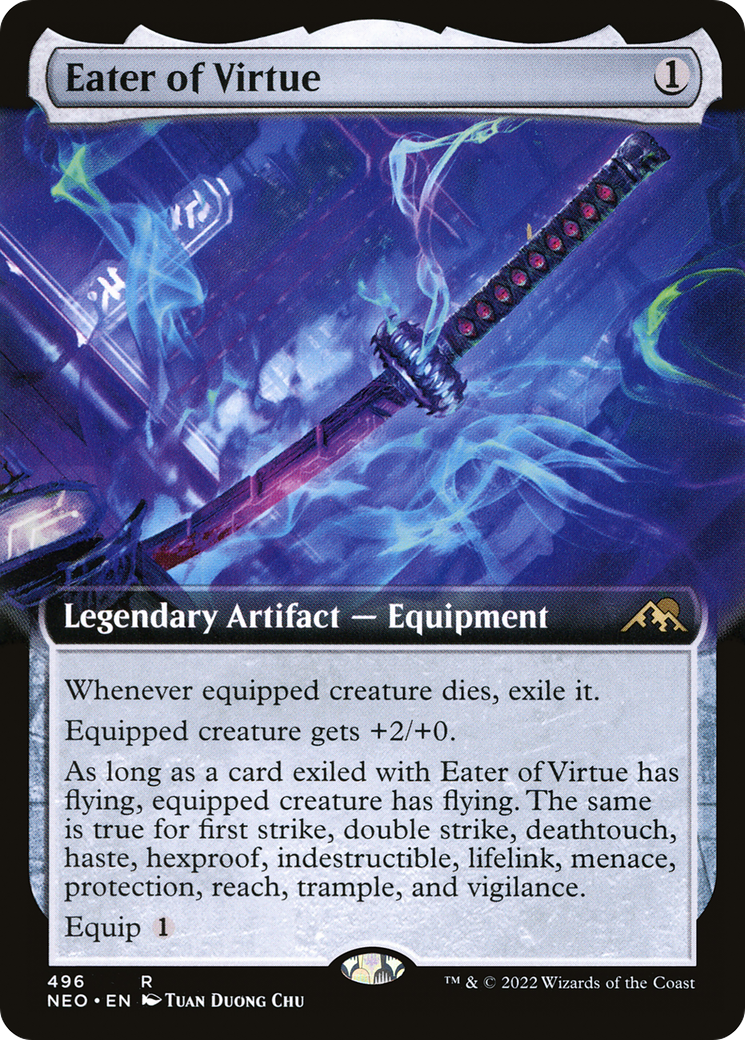 Image of Eater of Virtue (Extended Art) [Kamigawa: Neon Dynasty]