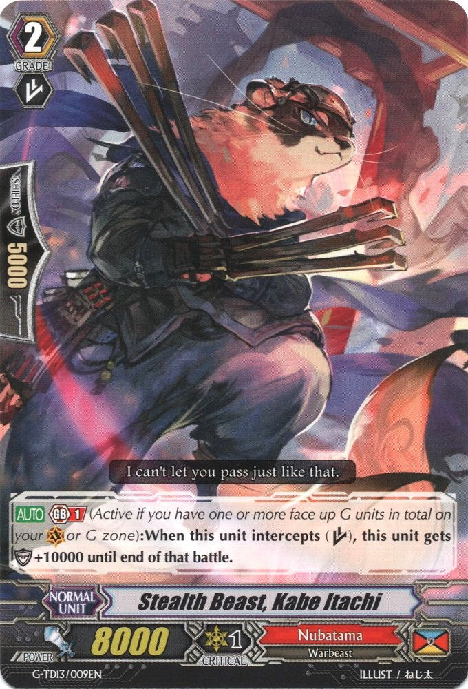 Image of Stealth Beast, Kabe Itachi (G-TD13/009EN) [Evil Eye Sovereign]