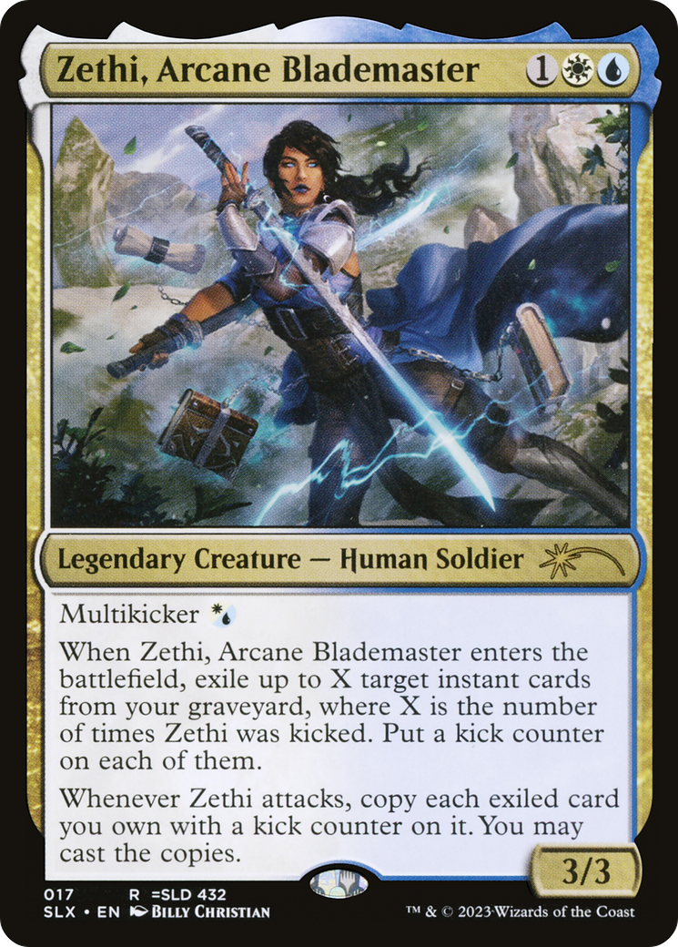 Image of Zethi, Arcane Blademaster [Secret Lair: Universes Within]