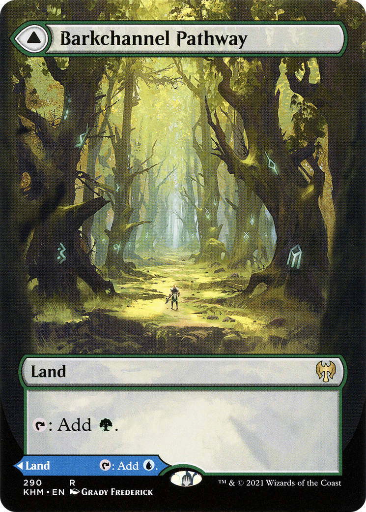 Image of Barkchannel Pathway // Tidechannel Pathway (Borderless Alternate Art) [Kaldheim]
