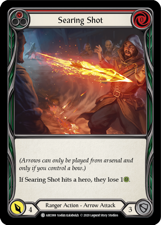 Image of Searing Shot (Red) [U-ARC069] (Arcane Rising Unlimited)  Unlimited Rainbow Foil