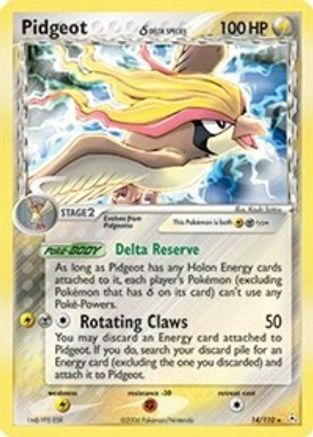 Image of Pidgeot (14/110) (Delta Species) (Stamped) [EX: Holon Phantoms]