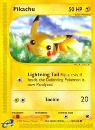 Image of Pikachu (124/165) [Expedition: Base Set]