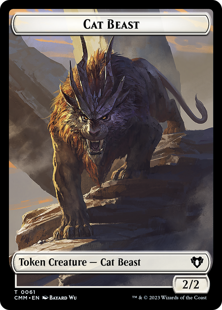 Image of Cleric // Cat Beast Double-Sided Token [Commander Masters Tokens]
