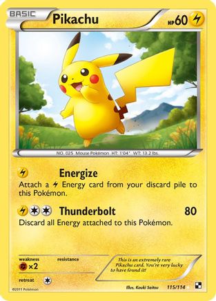 Image of Pikachu (115/114) [Black & White: Base Set]
