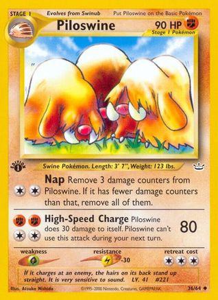 Image of Piloswine (36/64) [Neo Revelation 1st Edition]
