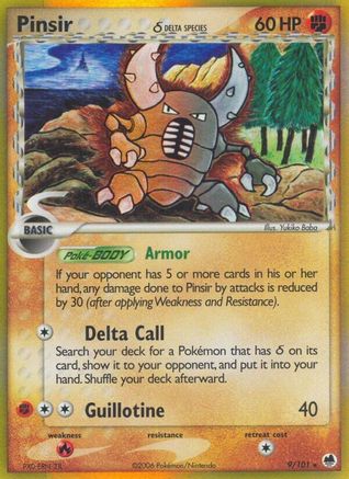 Image of Pinsir (9/101) (Delta Species) (Stamped) [EX: Dragon Frontiers]