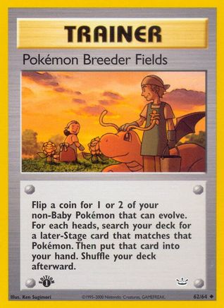 Image of Pokemon Breeder Fields (62/64) [Neo Revelation 1st Edition]