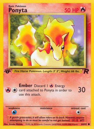 Image of Ponyta (64/82) [Team Rocket 1st Edition]