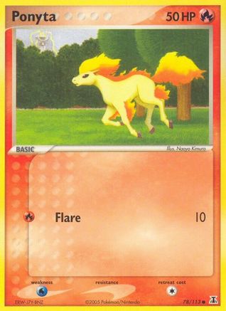 Image of Ponyta (78/113) (Stamped) [EX: Delta Species]
