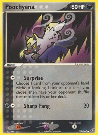 Image of Poochyena (70/107) (Stamped) [EX: Deoxys]