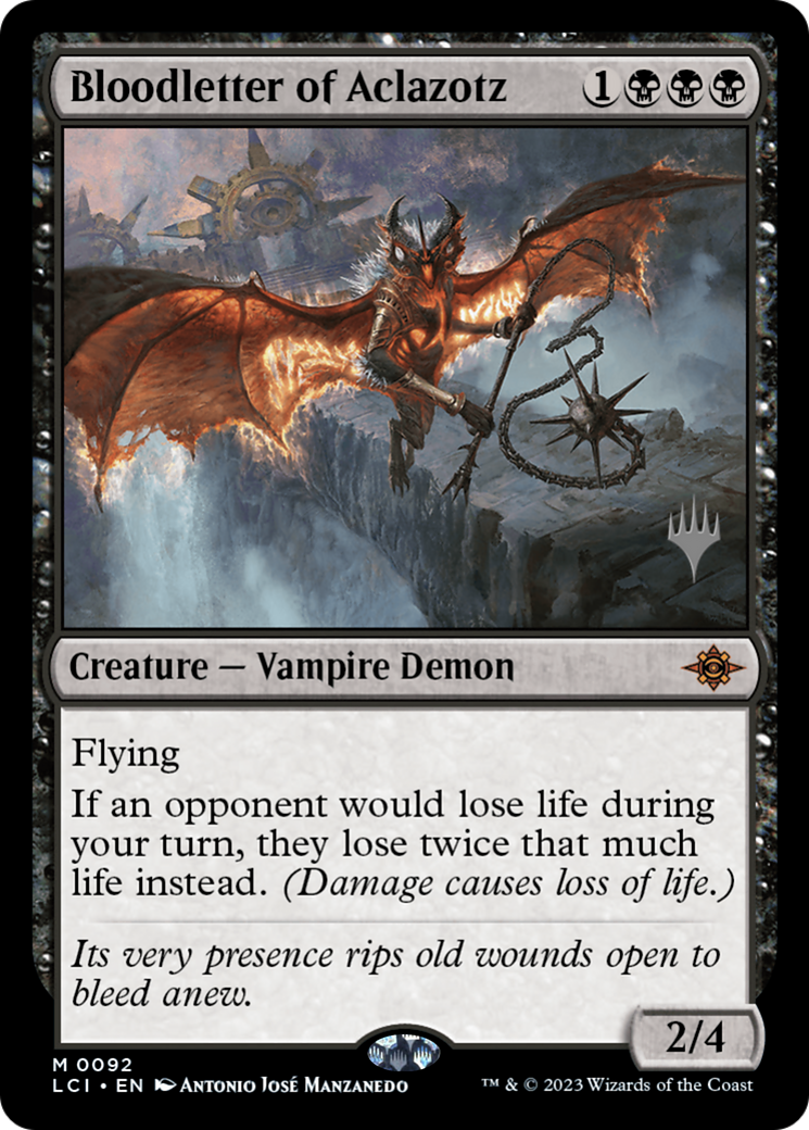 Image of Bloodletter of Aclazotz (Promo Pack) [The Lost Caverns of Ixalan Promos]