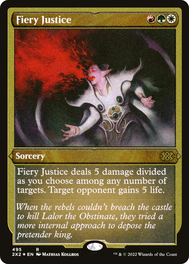 Image of Fiery Justice (Foil Etched) [Double Masters 2022]