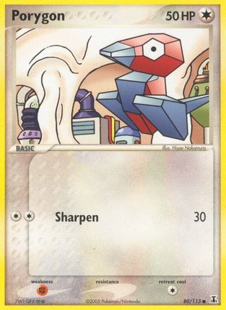 Image of Porygon (80/113) (Stamped) [EX: Delta Species]
