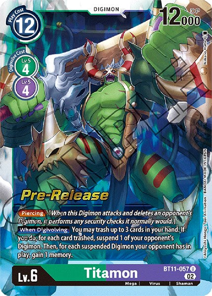 Image of Titamon [BT11-057] [Dimensional Phase Pre-Release Promos]