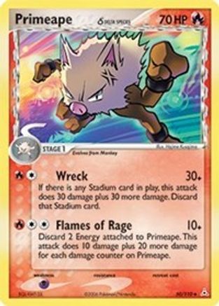 Image of Primeape (50/110) (Delta Species) (Stamped) [EX: Holon Phantoms]