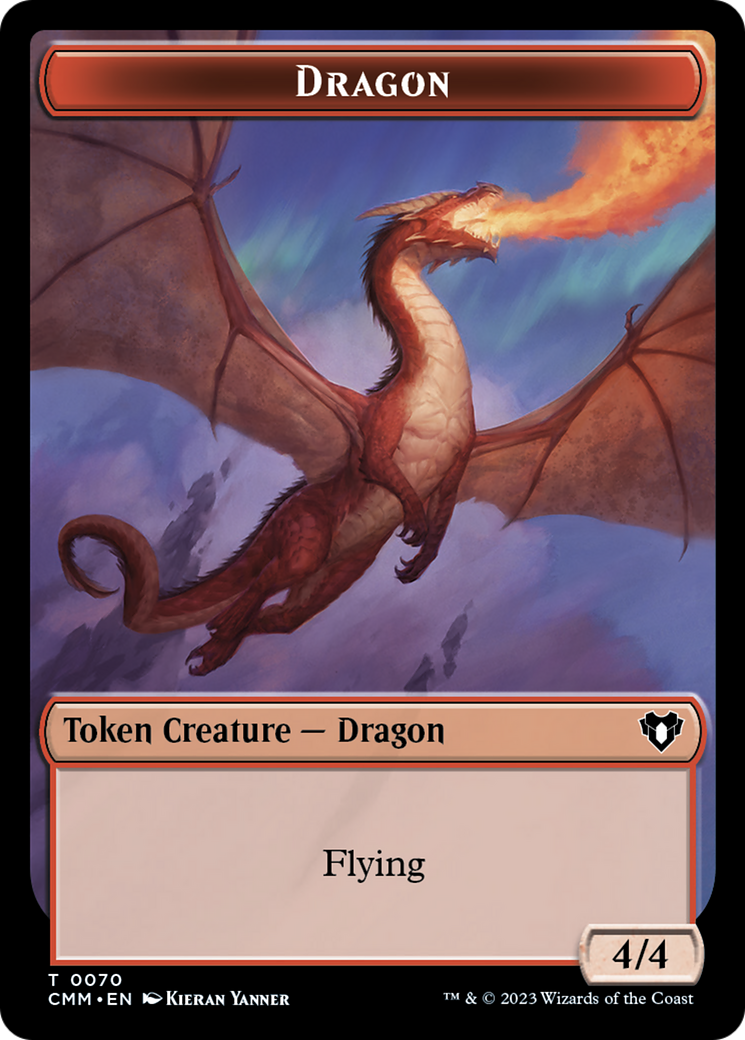 Image of Dragon // Kor Ally Double-Sided Token [Commander Masters Tokens]