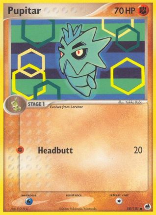 Image of Pupitar (58/101) (Stamped) [EX: Dragon Frontiers]