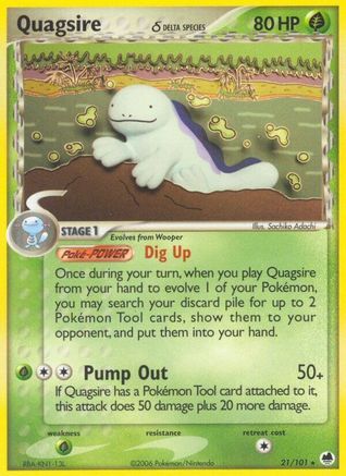 Image of Quagsire (21/101) (Delta Species) (Stamped) [EX: Dragon Frontiers]