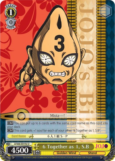 Image of 6 Together as 1, S.B (JJ/S66-E014c U) [JoJo's Bizarre Adventure: Golden Wind]
