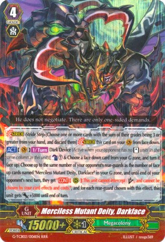 Image of Merciless Mutant Deity, Darkface (G-TCB02/006EN) [The GENIUS STRATEGY]