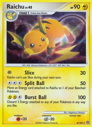 Image of Raichu (8/100) [Diamond & Pearl: Stormfront]