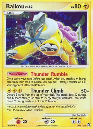 Image of Raikou (16/132) [Diamond & Pearl: Secret Wonders]