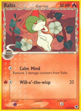Image of Ralts (61/101) (Delta Species) (Stamped) [EX: Dragon Frontiers]
