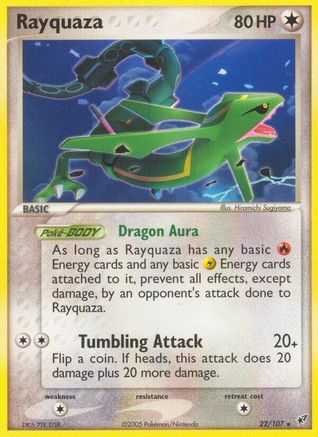 Image of Rayquaza (22/107) (Stamped) [EX: Deoxys]