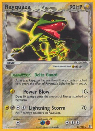 Image of Rayquaza (13/113) (Delta Species) (Stamped) [EX: Delta Species]