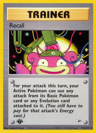 Image of Recall (116/132) [Gym Heroes 1st Edition]