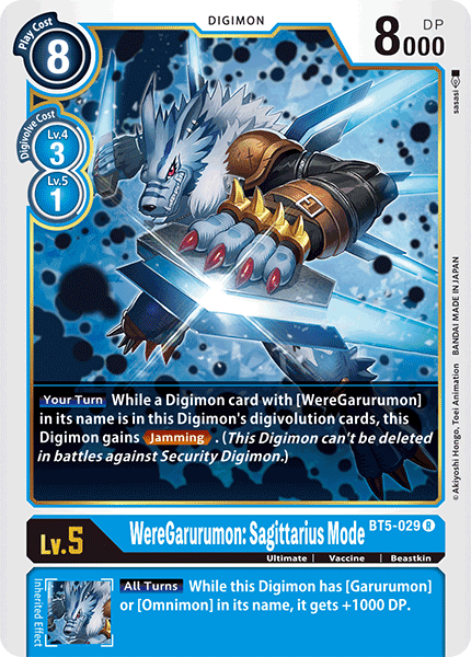 Image of WereGarurumon: Sagittarius Mode [BT5-029] [Battle of Omni]