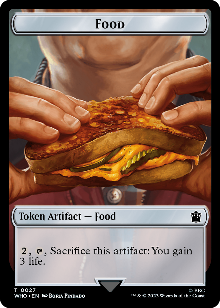 Image of Warrior // Food (0027) Double-Sided Token [Doctor Who Tokens]