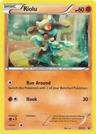 Image of Riolu (BW33) (Cosmos Holo) [Black & White: Black Star Promos]