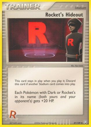Image of Rocket's Hideout (87/109) (Stamped) [EX: Team Rocket Returns]