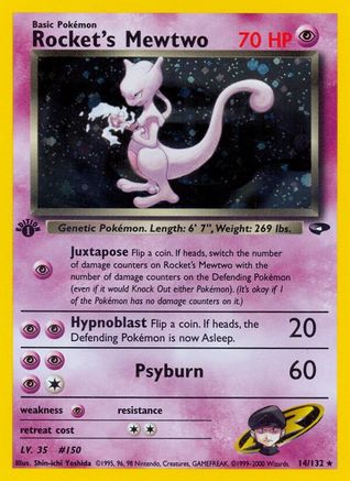 Image of Rocket's Mewtwo (14/132) [Gym Challenge 1st Edition]