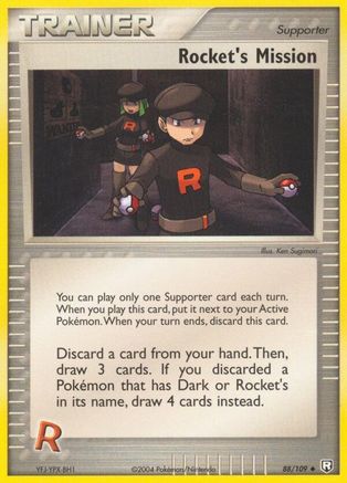 Image of Rocket's Mission (88/109) (Stamped) [EX: Team Rocket Returns]