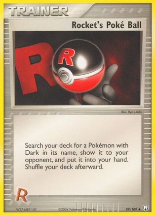Image of Rocket's Poke Ball (89/109) (Stamped) [EX: Team Rocket Returns]