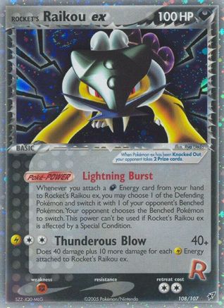 Image of Rocket's Raikou ex (108/107) [EX: Deoxys]