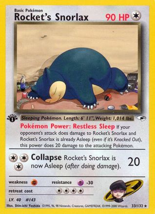 Image of Rocket's Snorlax (33/132) [Gym Heroes 1st Edition]