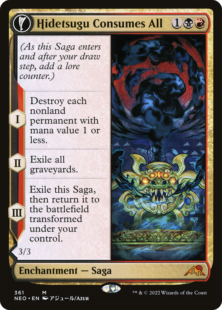 Image of Hidetsugu Consumes All // Vessel of the All-Consuming (Showcase Soft Glow) [Kamigawa: Neon Dynasty]